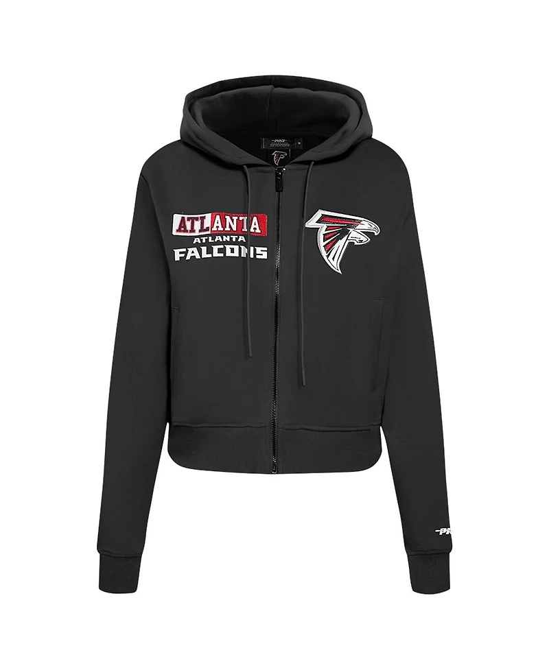 Pro Standard Women's Black Atlanta Falcons Split Logo Full-Zip Hoodie