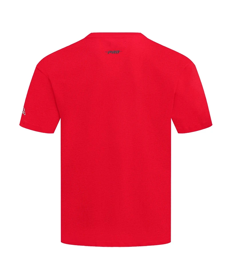 Pro Standard Men's Red Los Angeles Angels Turn It Up Dropped Shoulder T-Shirt