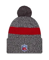 New Era Men's Gray New York Giants 2023 Sideline Sport Cuffed Pom Knit Hat