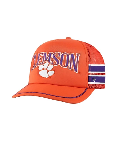 '47 Brand Men's Orange Clemson Tigers Sideband Trucker Adjustable Hat