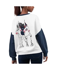 G-iii 4Her by Carl Banks Women's White New England Patriots A-Game Pullover Sweatshirt