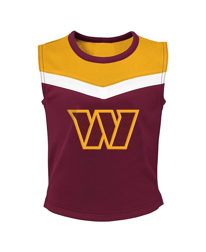 Outerstuff Big Girls 2-Piece Burgundy Washington Commanders Spirit Cheerleader Set