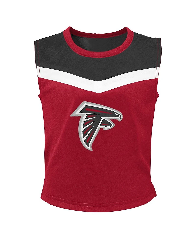 Outerstuff Girls Preschool 2-Piece Red Atlanta Falcons Spirit Cheerleader Set with Bloomers