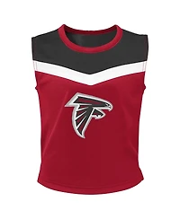 Outerstuff Girls Preschool 2-Piece Red Atlanta Falcons Spirit Cheerleader Set with Bloomers