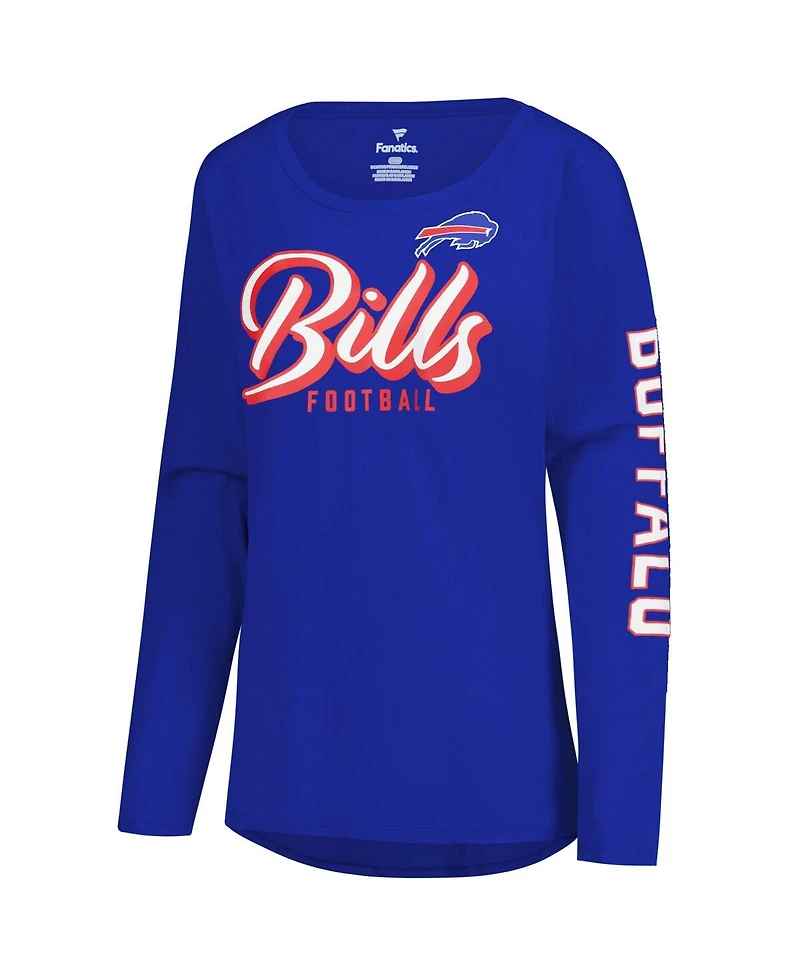 Fanatics Women's Royal Buffalo Bills Cheerleader Long Sleeve T-Shirt