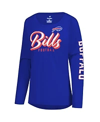 Fanatics Women's Royal Buffalo Bills Cheerleader Long Sleeve T-Shirt