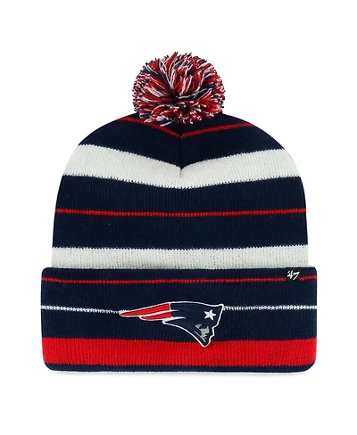 '47 Brand Men's Navy New England Patriots Powerline Cuffed Knit Pom with Hat