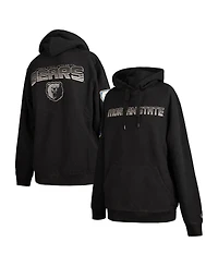 Fisll Men's Black Morgan State Bears Puff Print Sliced Pullover Hoodie