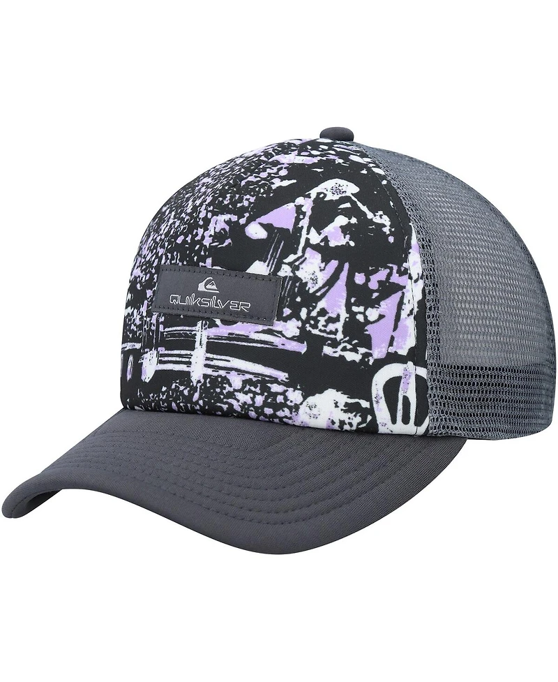 Quiksilver Big Boys and Girls Black Magpie Coop Trucker Snapback Hat