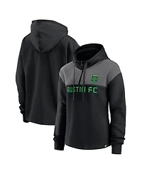 Fanatics Women's Black Austin Fc Fleece Quarter-Zip Hoodie