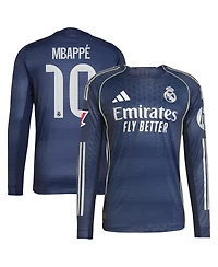 Adidas Men's Kylian Mbappe Blue Real Madrid 2025/26 Away Authentic Long Sleeve Player Jersey