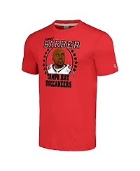 Homage Men's Ronde Barber Heathered Red Tampa Bay Buccaneers Caricature Retired Player Tri-Blend T-Shirt