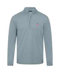 LevelWear Men's Gray Usmnt Heron Quarter-Zip Pullover Hoodie
