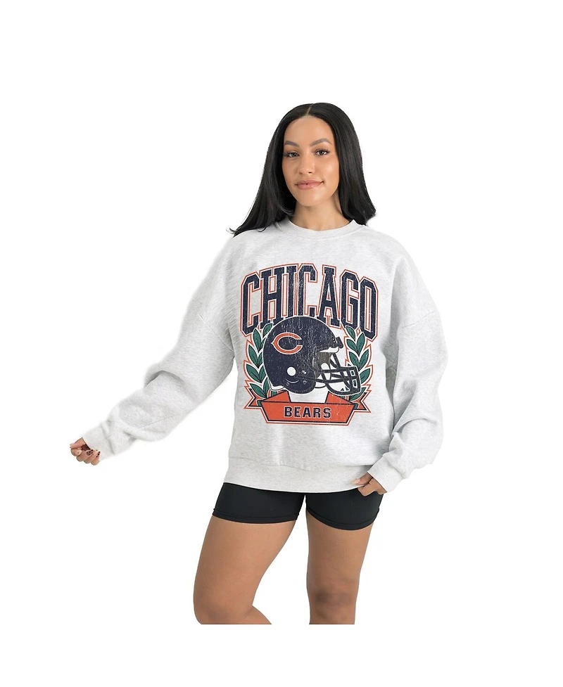 Gameday Couture Women's Gray Chicago Bears Heritage Premium Fleece Pullover Sweatshirt
