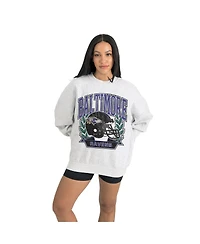 Gameday Couture Women's Gray Baltimore Ravens Heritage Premium Fleece Pullover Sweatshirt