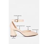 Myla Faux Leather Metallic Sling Heeled Sandals Women