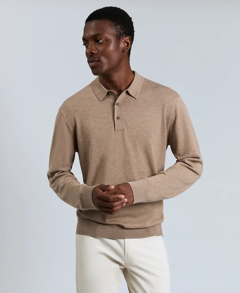 Kenneth Cole Men's Long Sleeve Polo Sweater