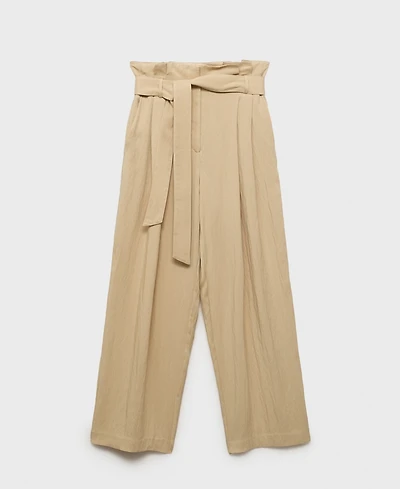 Mango Women's Lyocell Paper bag Pants