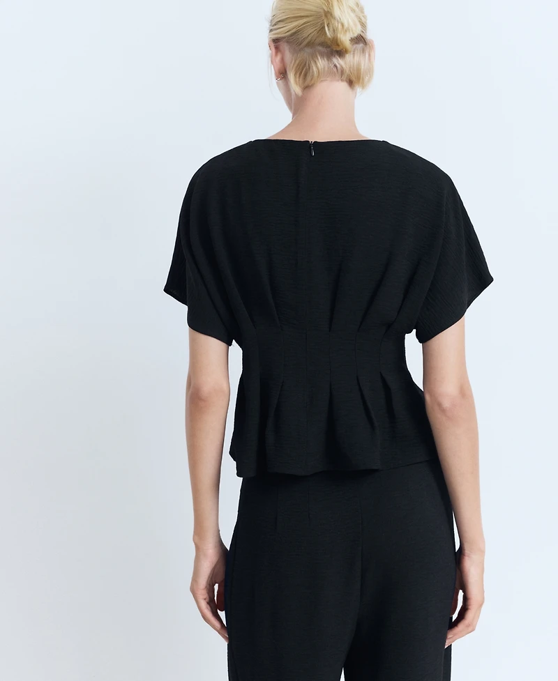 Mango Women's Fitted Peplum Blouse
