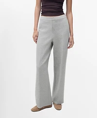 Mango Women's Elastic Waist Straight-Fit Pants