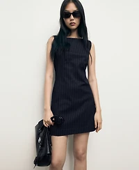 Mango Women's Short Pinstripe Dress