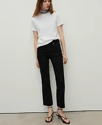 Mango Women's Sienna Flared Cropped Jeans