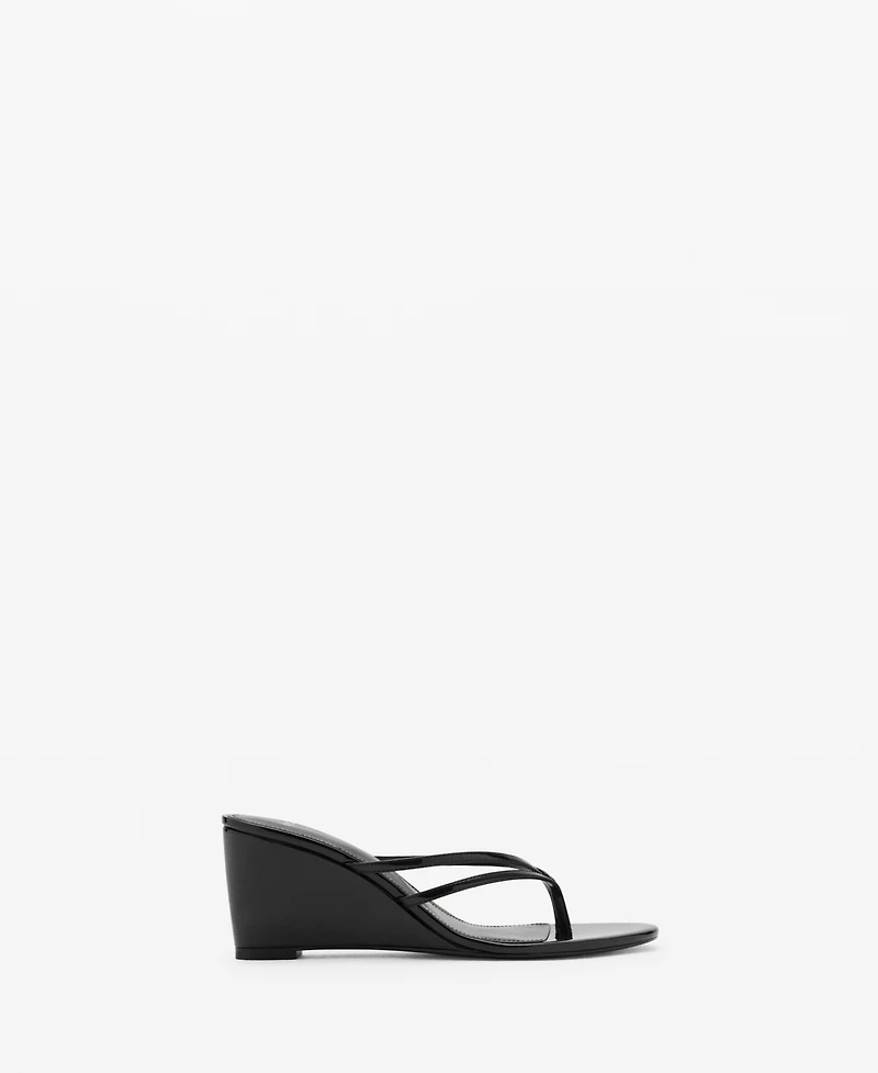 Mango Women's Crisscross Straps Wedge Sandals