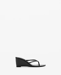 Mango Women's Crisscross Straps Wedge Sandals