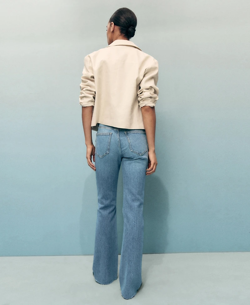 Mango Women's Fiona Flared Mid-Rise Jeans