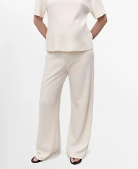 Mango Women's Straight Cotton Maternity Pants