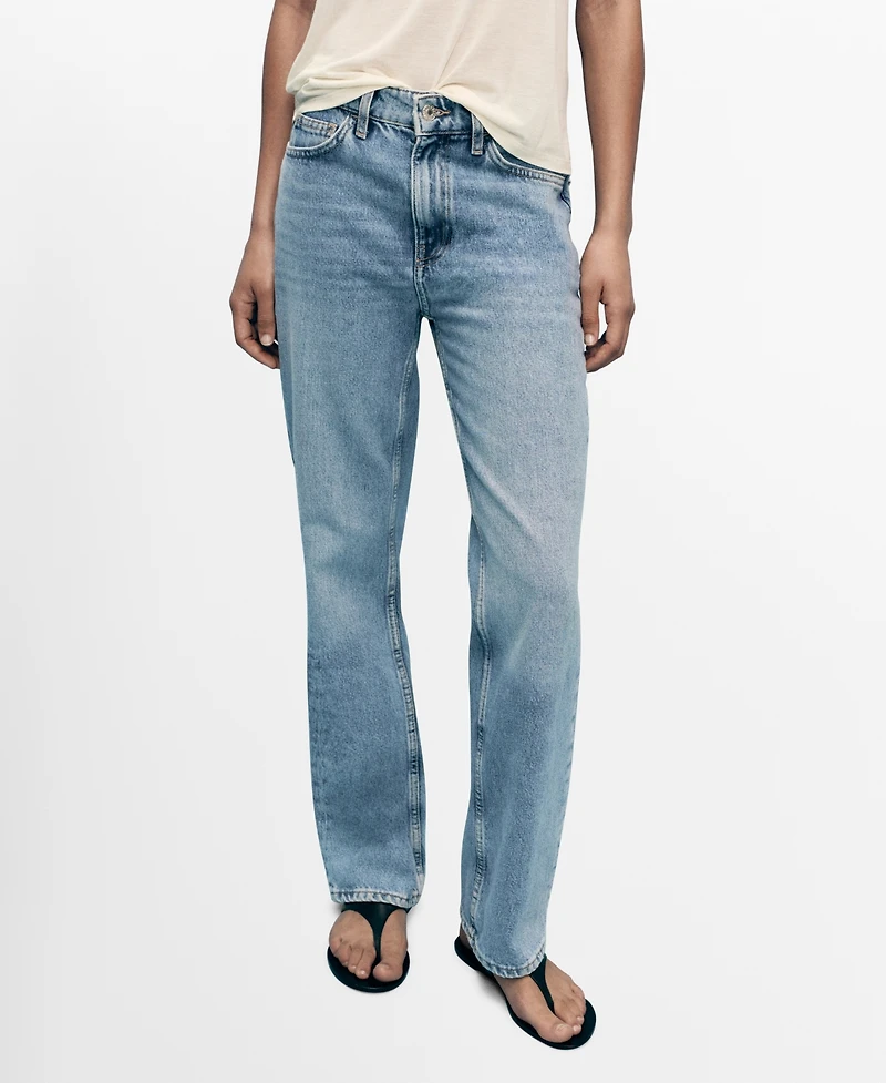 Mango Women's Matilda Medium-Rise Straight-Fit Jeans