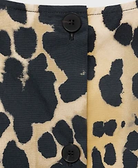 Mango Women's Animal-Print Cotton Crop Top