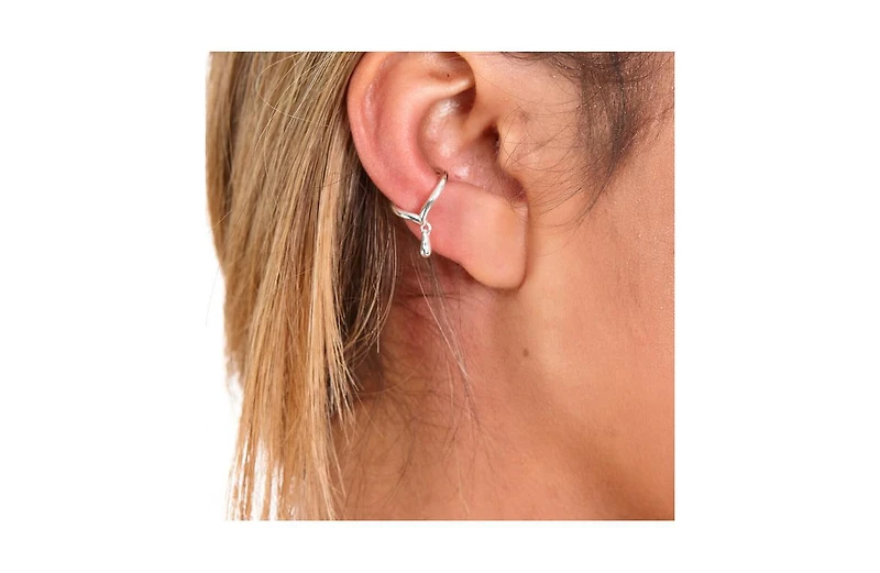 Drop cuff with drop in Gold Vermeil