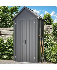Aecojoy Outdoor Storage Cabinet Waterproof with Shelves, Vertical Tall Sheds Cabinet