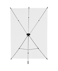 Westcott 5x12' X-Drop Wrinkle-Resistant Backdrop Kit, Includes 5x7' Stand and Carry Case, High-Key White Sweep