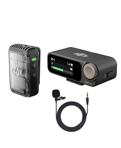 Dji Mic 2 (1 Tx + 1 Rx), Wireless Microphone with Noise Cancelling, 250m (820 ft.) Range, Microphone for iPhone, Android, Camera, Vlogs, Bundle with T