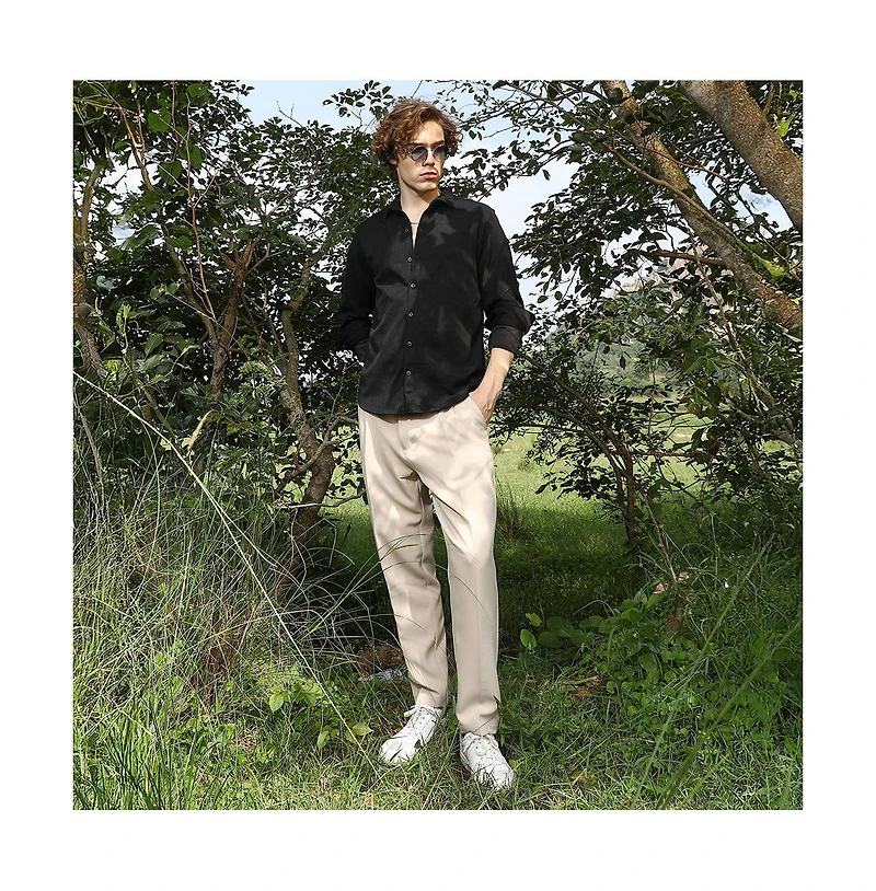 Campus Sutra Men's Solid Knit Shirt