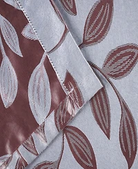Superior Modern Leaves Room Darkening Grommet Top Curtain Panels, 42" x 96" (Set of 2)