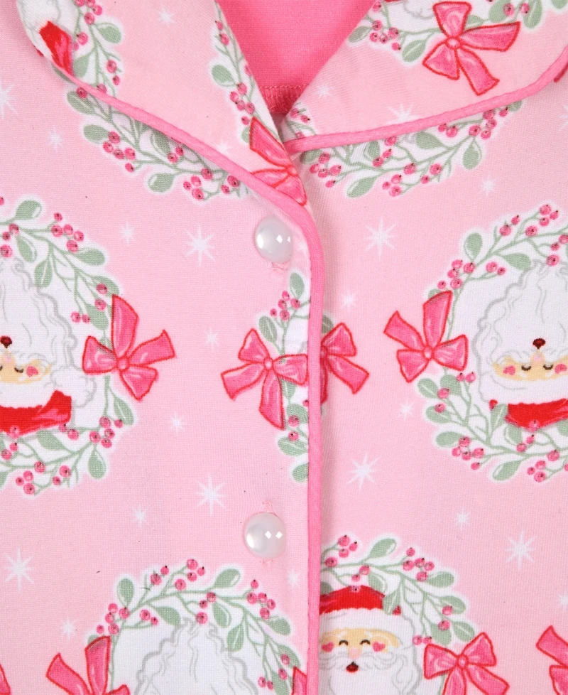 Max & Olivia Girls 6X-16 3-Piece Coat, Pants and Scrunchie Pajama Set