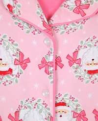 Max & Olivia Girls 6X-16 3-Piece Coat, Pants and Scrunchie Pajama Set