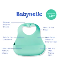 Babynetic Baby Unisex Magnetic Silicone Bib