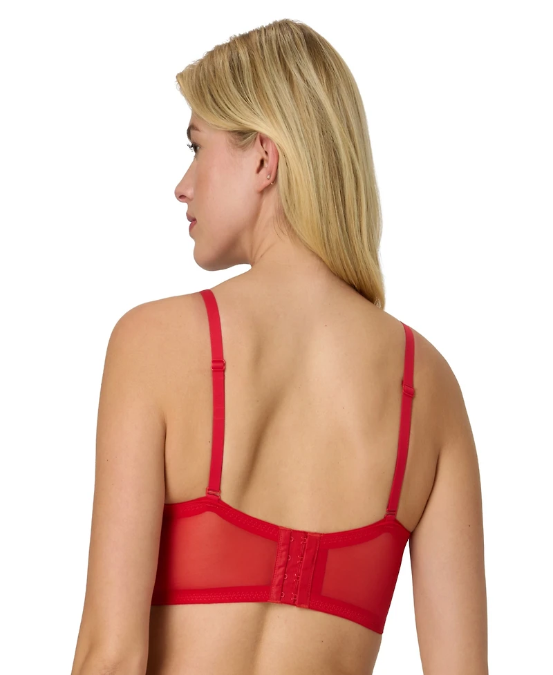 Maidenform Women's Pure Comfort Lace & Mesh Longline Wireless Bralette DM1188