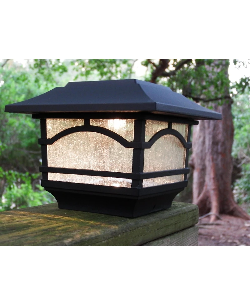 Maxsa Innovations Solar Post and Fence Cap & Deck Railing Lights - 2 Dark Bronze Mission Style