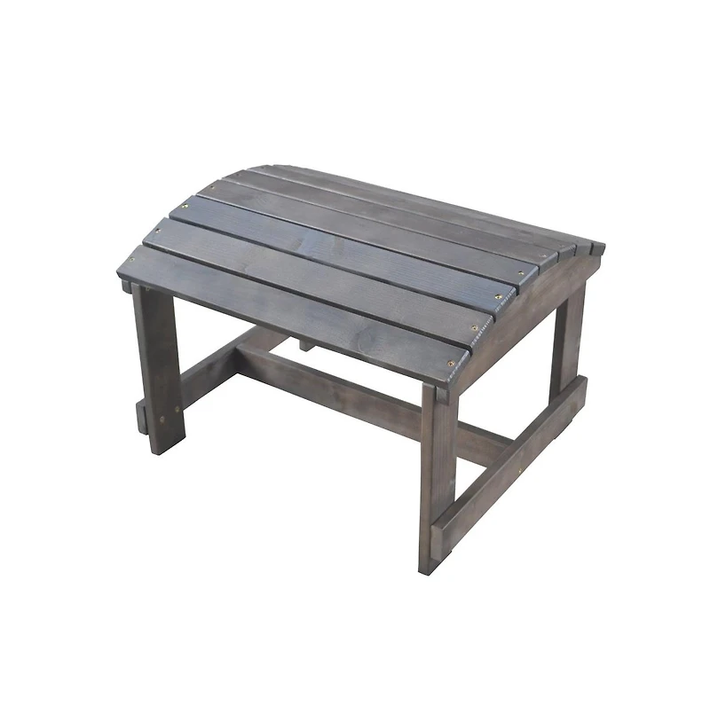 Jiallo Dark Grey Adirondack Pine Ottoman
