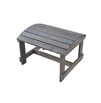 Jiallo Dark Grey Adirondack Pine Ottoman