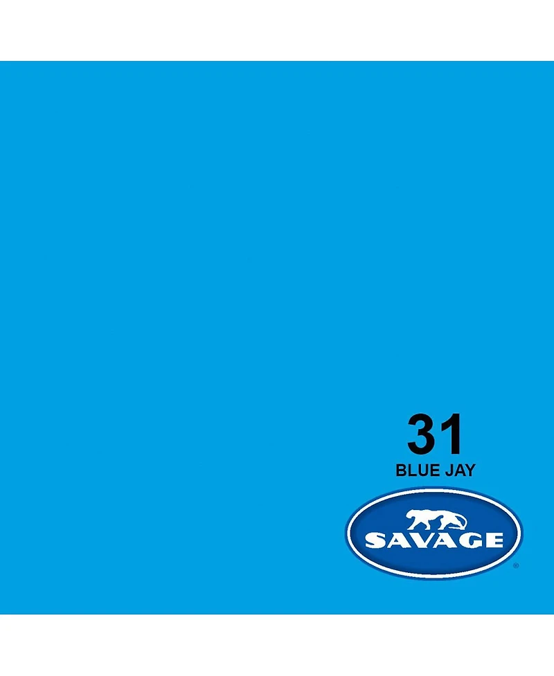 Savage 2 Pack Widetone Seamless Background Paper, 86" wide x 36' Blue Jay, #31 - With Microfiber Cleaning Cloth