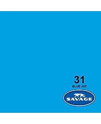 Savage 2 Pack Widetone Seamless Background Paper, 86" wide x 36' Blue Jay, #31 - With Microfiber Cleaning Cloth
