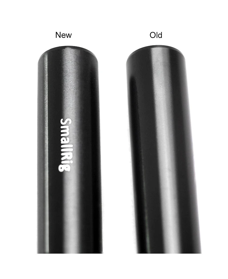 SmallRig 15mm Black Aluminum Alloy Rod Pair, M12 Thread, 4"