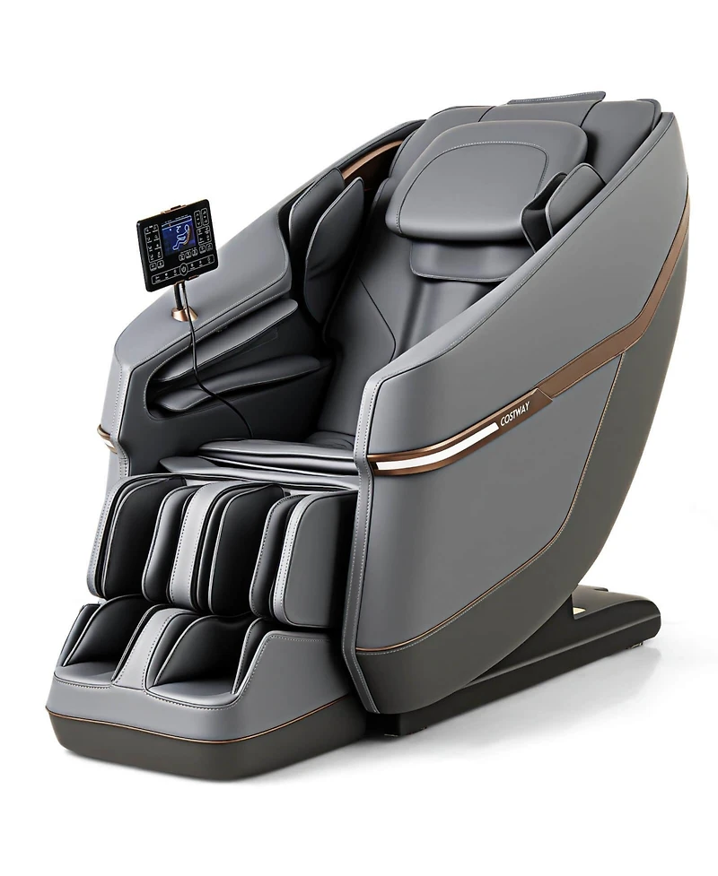 Costway Full Body Zero Gravity Massage Chair with Airbags Waist Heater Foot Rollers