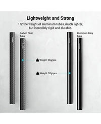 SmallRig 15mm Carbon Fiber Rod, 8", 2-Pack